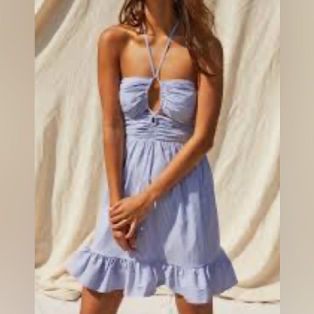 BAILEY 44 women’s Lg blue/white striped dress, New w/ tags, MAKE ME OFFER